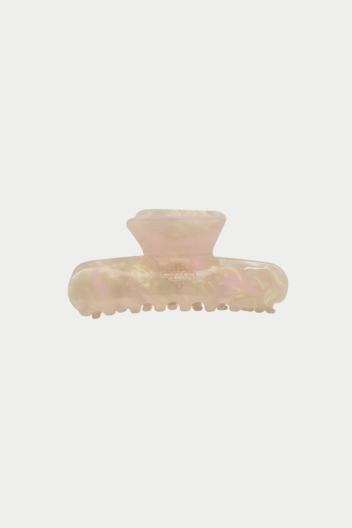 TORTOISESHELL EMBLEM CLAW CLIP - PEARL