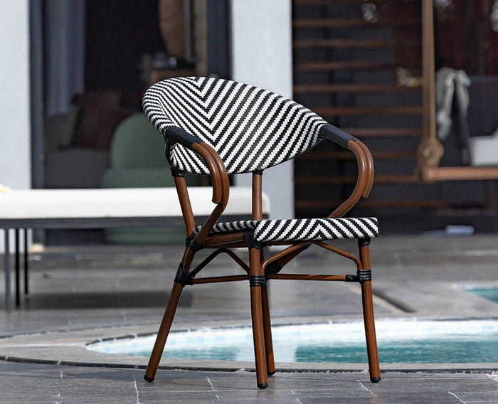 Tropika Curve Seat Outdoor Chair - Dining Chair - Furniselan - Dark-Walnut