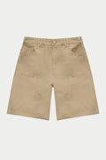 TWILL CARPENTER SHORTS - BEIGE