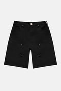 TWILL CARPENTER SHORTS - BLACK