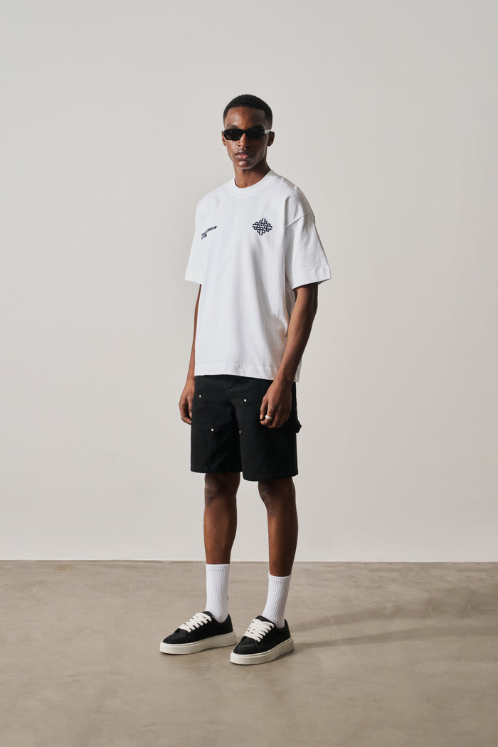 TWILL CARPENTER SHORTS - BLACK