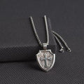Twister Cross Shield Necklace