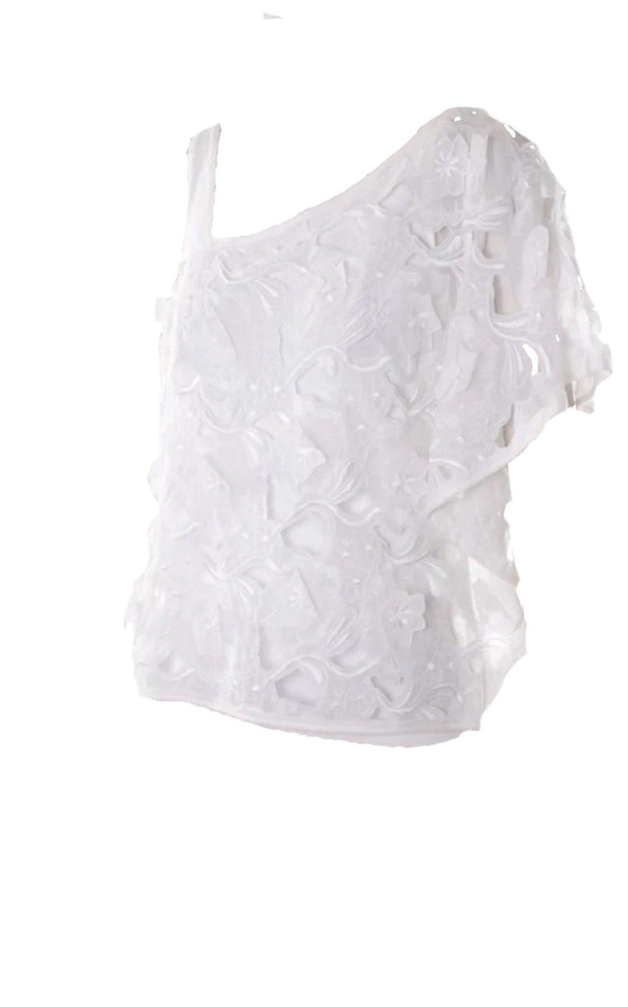 BCBGMAXAZRIA Ulla Asymmetrical Embroidered Top - Runway Catalog