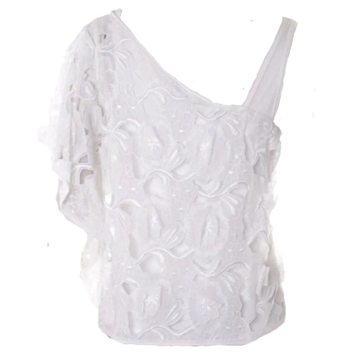 BCBGMAXAZRIA Ulla Asymmetrical Embroidered Top - Runway Catalog