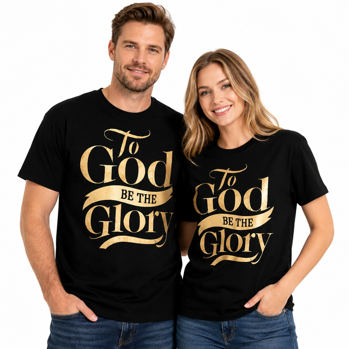 Black gold faith shirt for men and women, easy to wear as a Christian casual tee for everyday summer comfort and style today.
