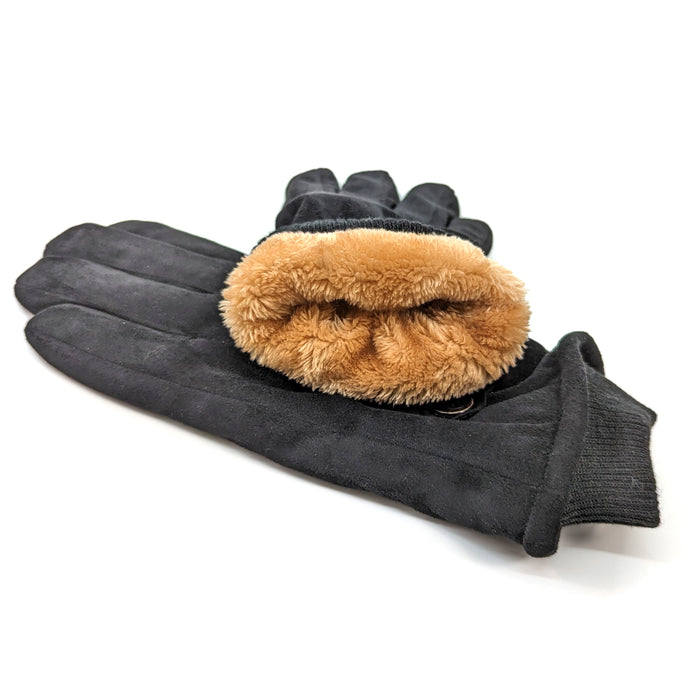 Unisex Gloves with Button Detail