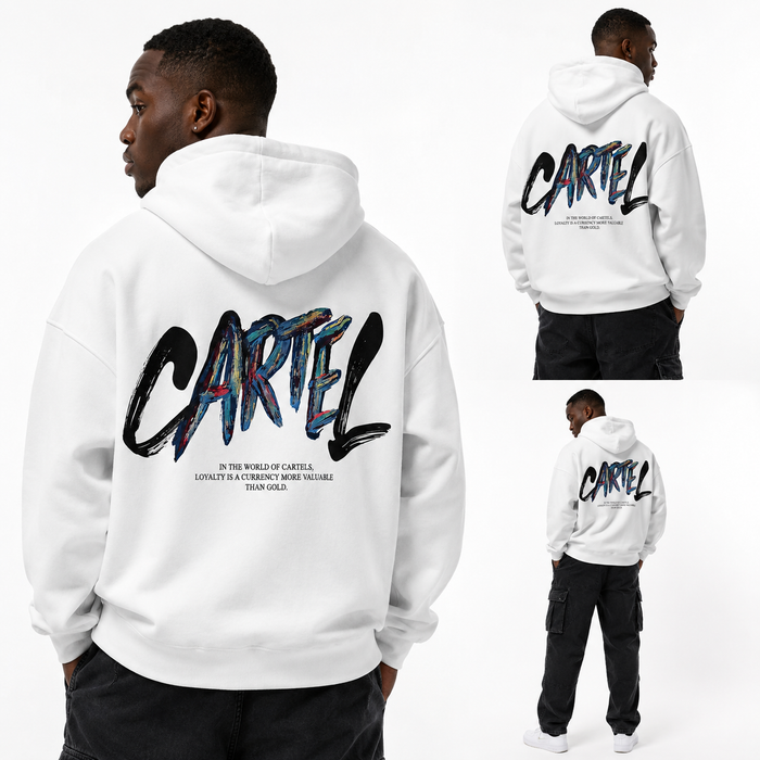 Unisex Pullover Hoodie - Loose 3D Sports Style in White