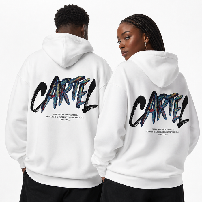 Unisex Pullover Hoodie - Loose 3D Sports Style in White