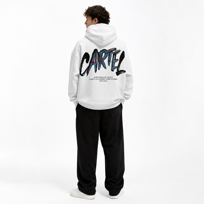 Unisex Pullover Hoodie - Loose 3D Sports Style in White