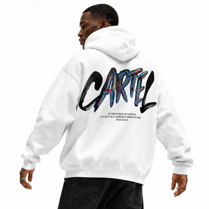 Unisex Pullover Hoodie - Loose 3D Sports Style in White