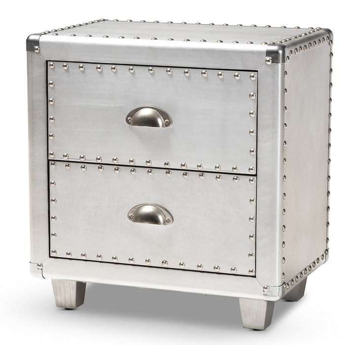 Urban Designs 19-Inch High Industrial Style Metal Nightstand