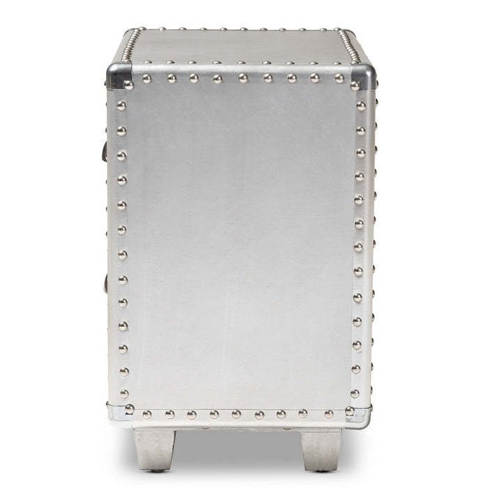 Urban Designs 19-Inch High Industrial Style Metal Nightstand