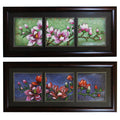 Urban Designs 2-Piece Set Artisan Wall Art - Morning Midnight Flowers