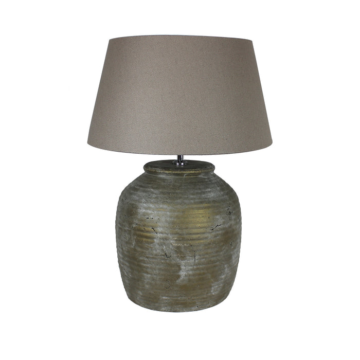 Urban Designs 22-Inch Antique Bronze Gray Wash Ceramic Table Lamp