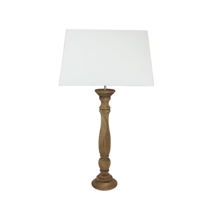 Urban Designs 42-Inch Antique Round Brown Wood Buffet Lamp