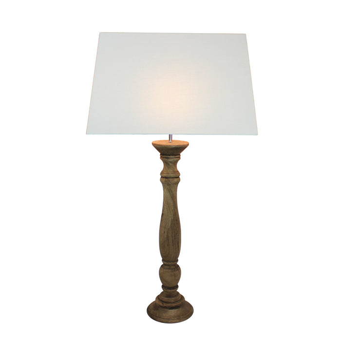 Urban Designs 42-Inch Antique Round Brown Wood Buffet Lamp