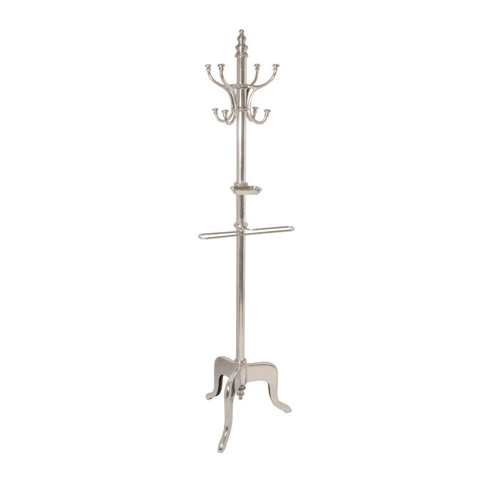 Urban Designs 70-Inch Aluminum Coat Rack - Silver