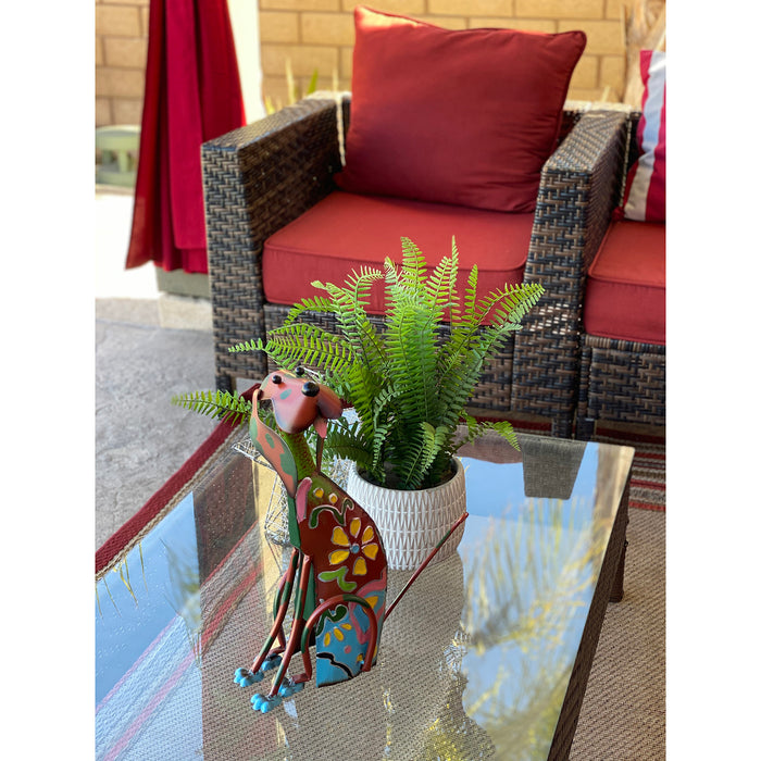 Urban Designs Artisan Dog Metal Sculpture Garden Decor