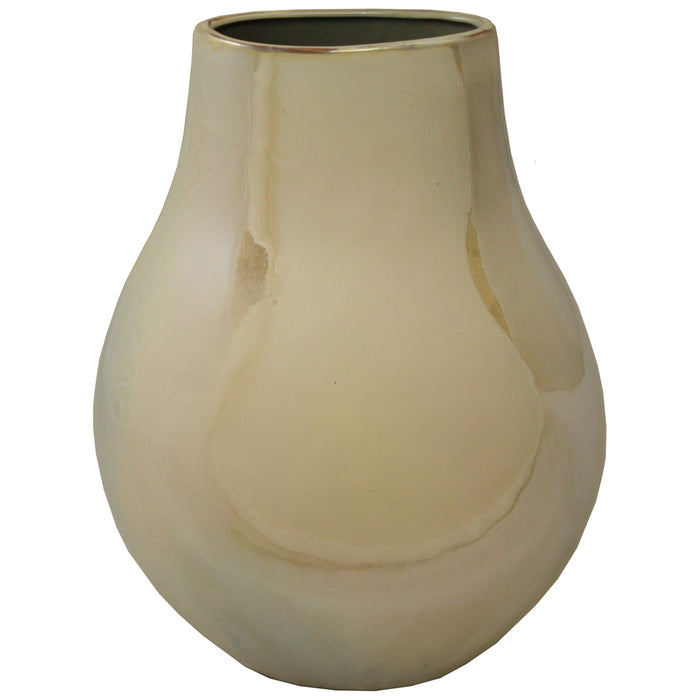 Urban Designs Artisan Handcrafted Ceramic Flower Round Accent Vase