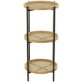 Urban Designs Contemporary Three-Tier Accent Table with Metal Frame