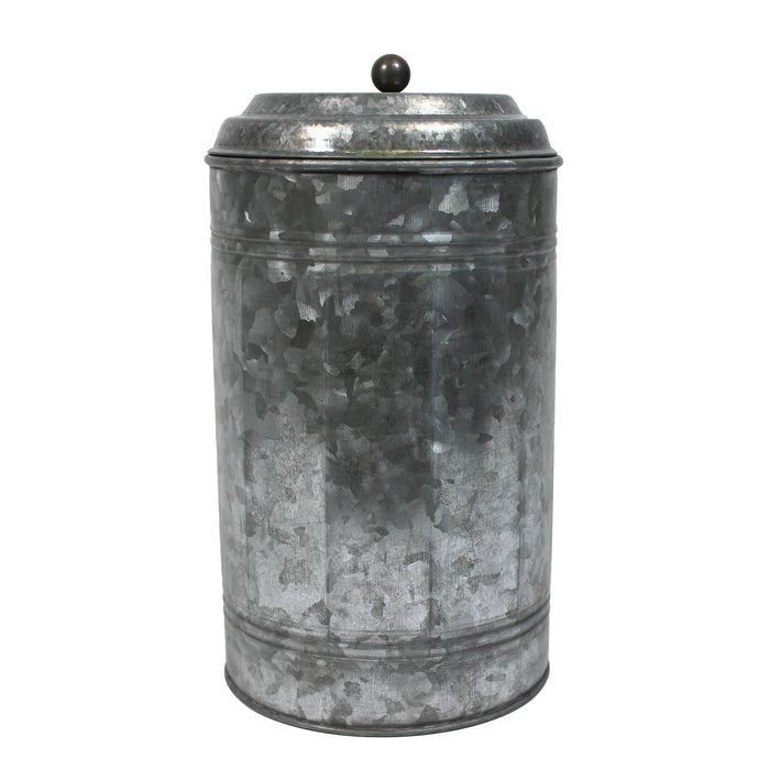 Urban Designs Farmhouse Galvanized Steel 3-Piece Canister Set
