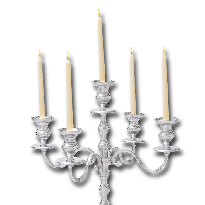 Urban Designs Grandeur 48" 5-Arm Candelabra Tall Floor Candle Holder - Silver