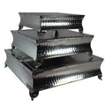Urban Designs Hand Hammered 3-Tier Square Wedding Cake Stand