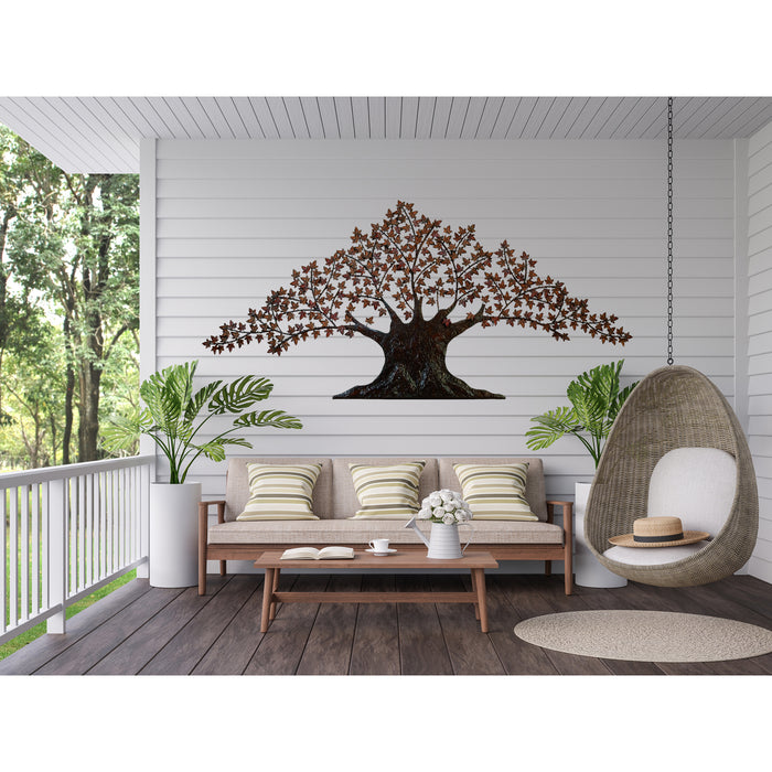 Urban Designs Handcrafted Tree of Life Large Metal Wall Art Decor - 7 Feet