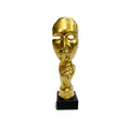 Urban Designs Modern Abstract Tabletop Sculpture Bust Decor - Gold
