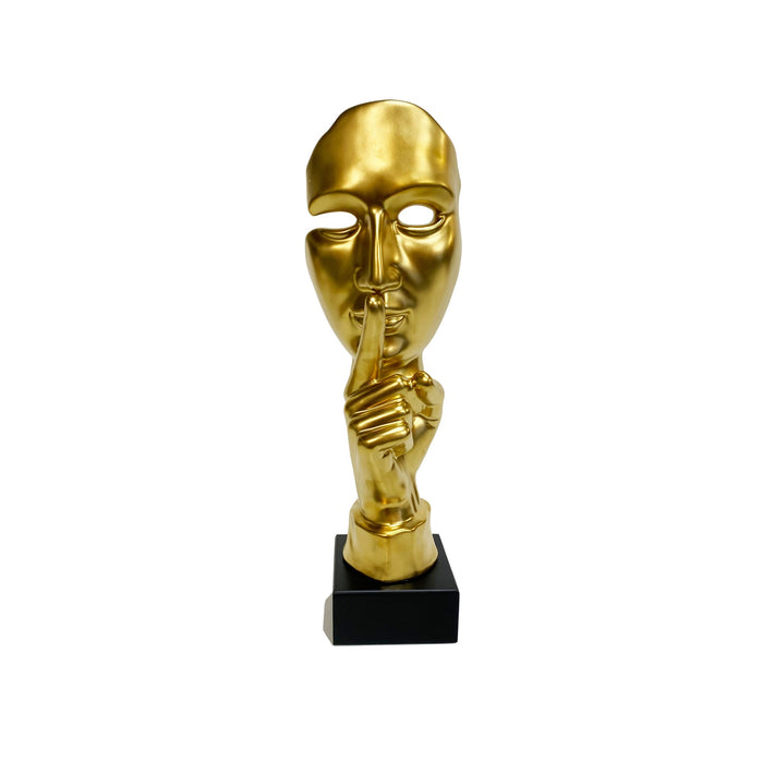 Urban Designs Modern Abstract Tabletop Sculpture Bust Decor - Gold