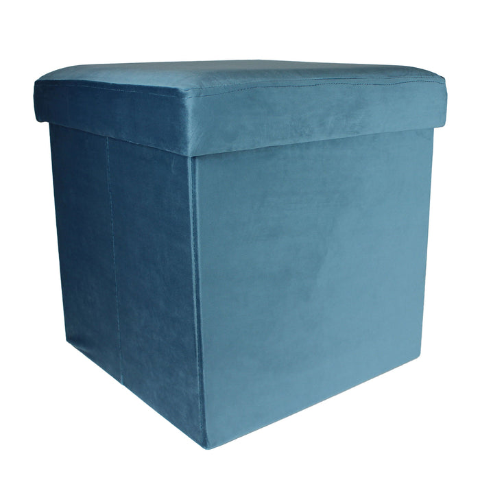 Urban Designs Modern Foldable Fabric Cube Storage Stool Ottoman