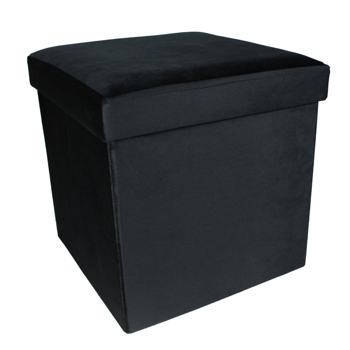 Urban Designs Modern Foldable Fabric Cube Storage Stool Ottoman