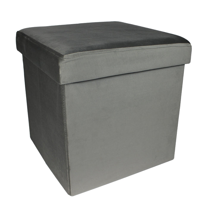 Urban Designs Modern Foldable Fabric Cube Storage Stool Ottoman