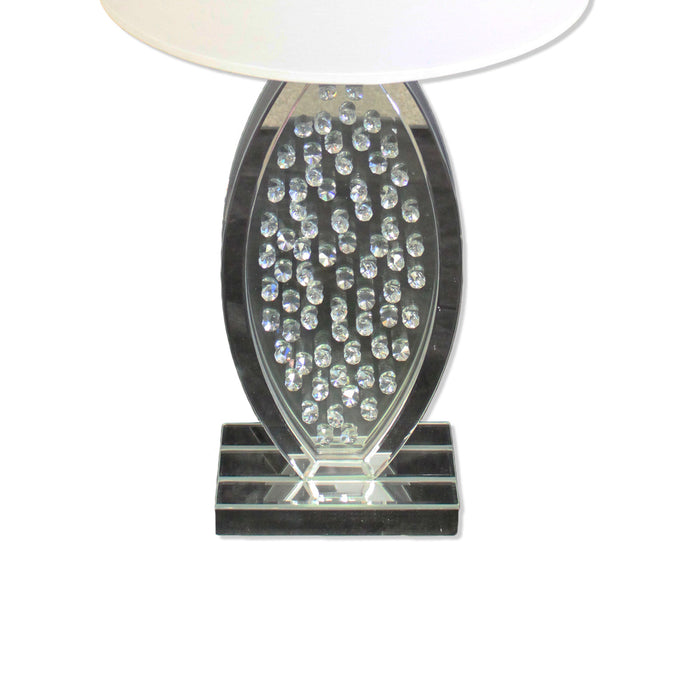 Urban Designs Monroe 30-inch Oval Crystal Accents Table Lamp