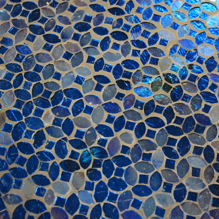 Urban Designs Moroccan Mosaic Mystic Blue Square Accent Table