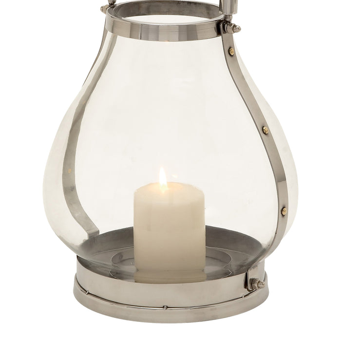 Urban Designs Polished Stainless Steel Contemporary Lantern
