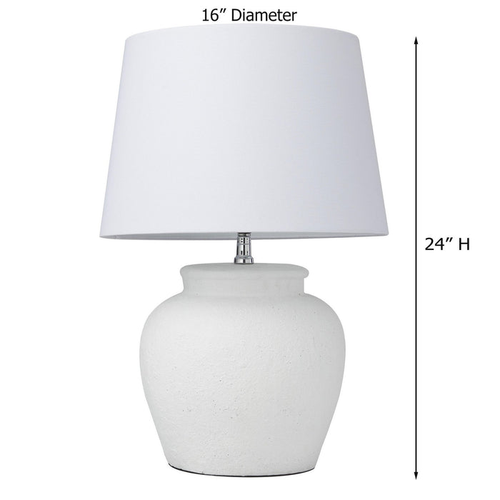 Urban Designs Valdivia 24-Inch Cement Gourd Accent Table Lamp