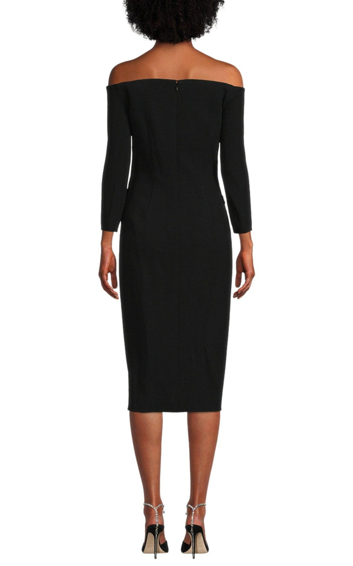 Oscar de la Renta V - neck Crystal Cocktail Dress - Runway Catalog