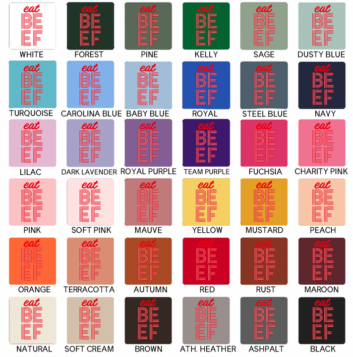 Valentine Eat Beef Line- Bella Canvas T-Shirt
