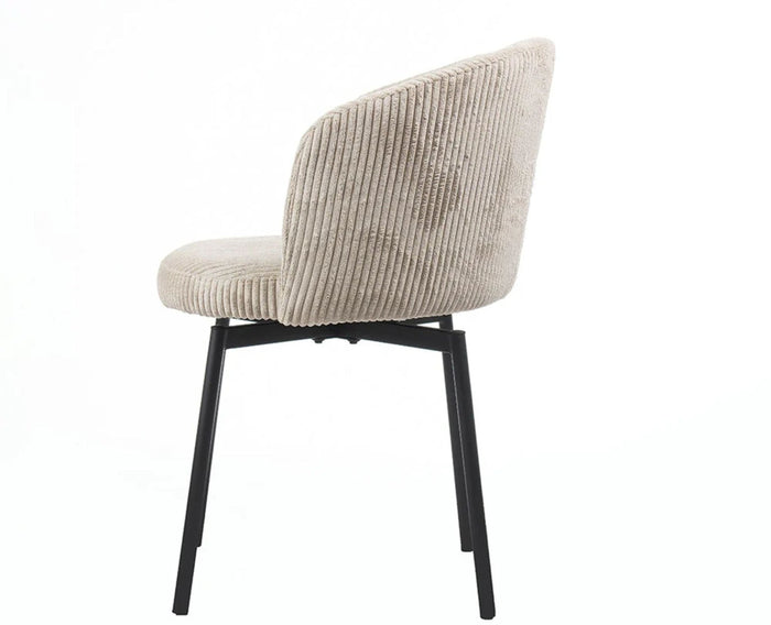 Vista Valley Vibrance Dining Chair – Modern Upholstered Dining Chair for Home & Café Beige White