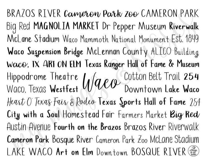Waco, TX Digital Download