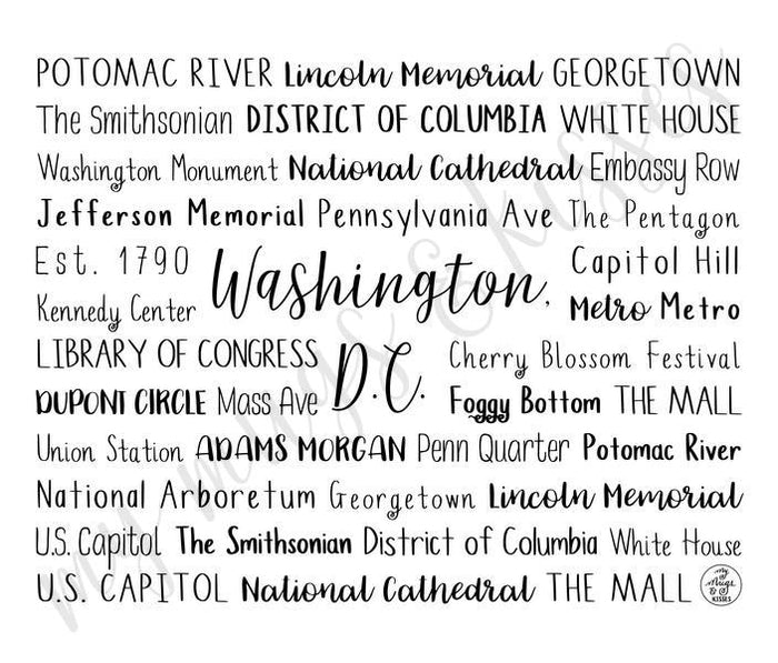 Washington, DC Travel Mug