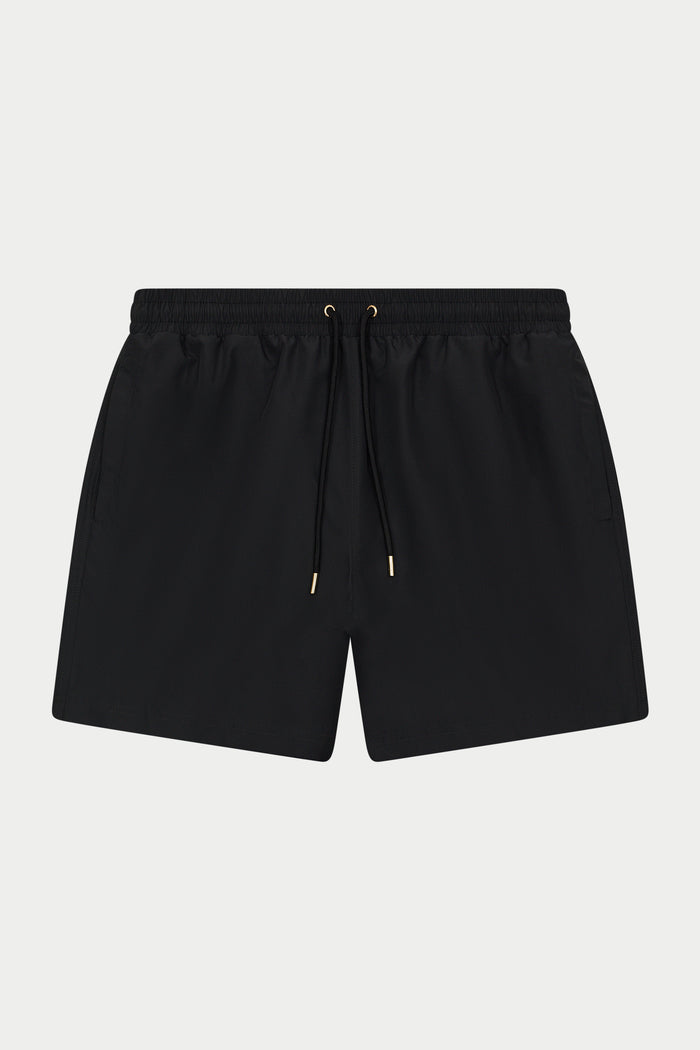 WATER REACTIVE EMBLEM SWIM SHORT - BLACK