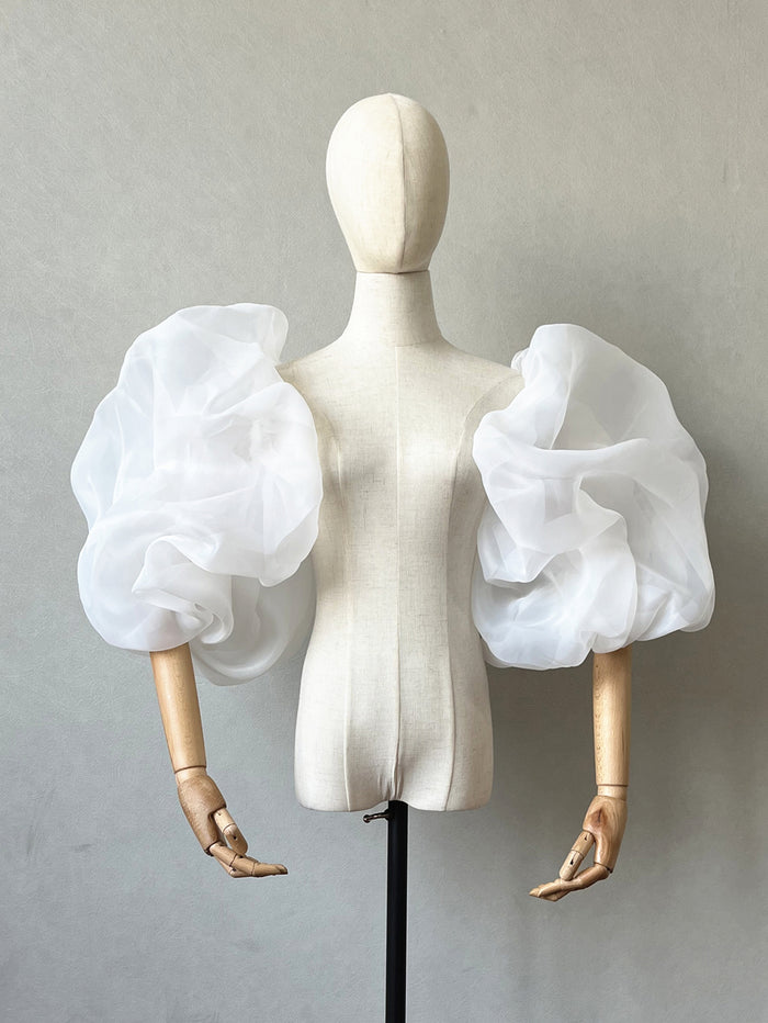 Wedding Sleeves Organza for Bride Detachable