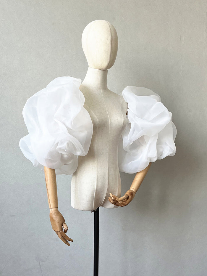 Wedding Sleeves Organza for Bride Detachable
