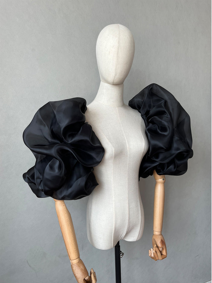 Wedding Sleeves Organza for Bride Detachable
