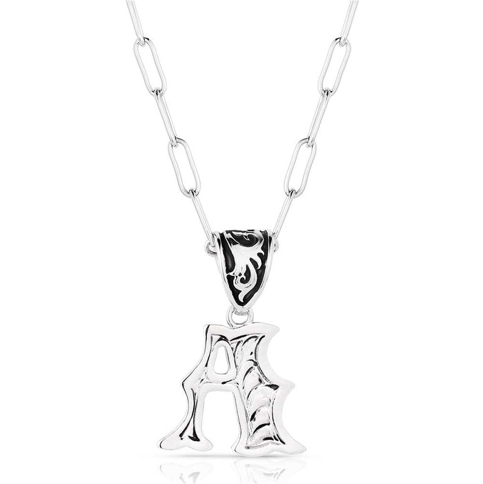 Western Initial A Necklace