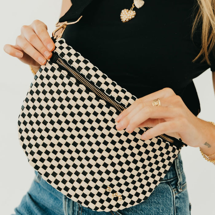 Woven Checkered Black