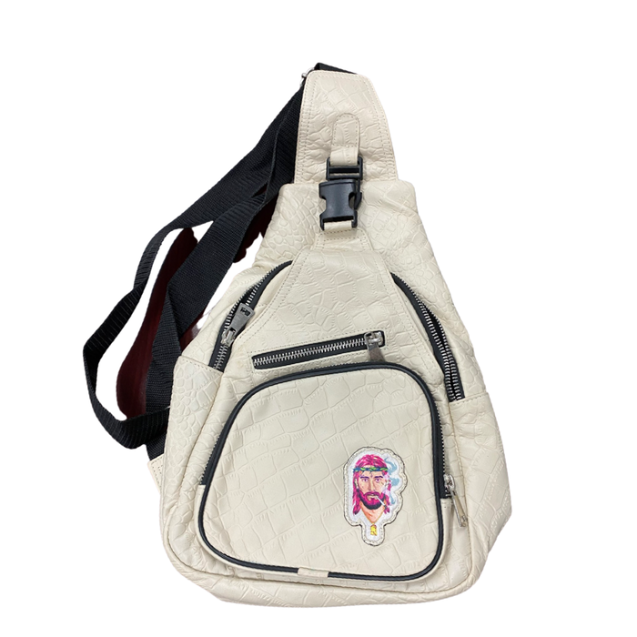 White Croc Sling Bag