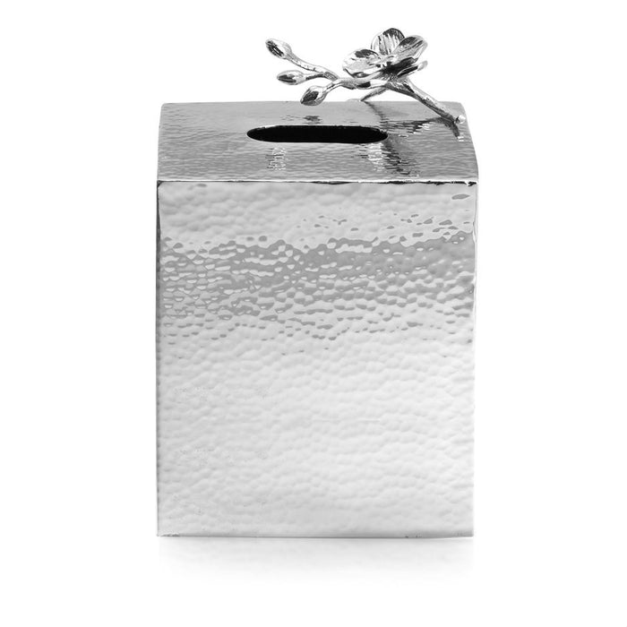 White Orchid Tissue Box Holder - RSVP Style